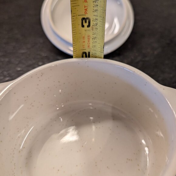 Autumn Collection Stoneware Sugar Bowl Lid Handles Specks w Brown Accent Japan - Picture 8 of 9